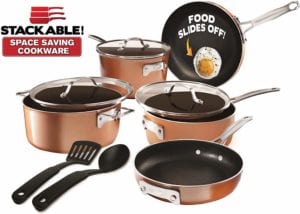 Gotham Steel Stackable Pots and Pans Set 