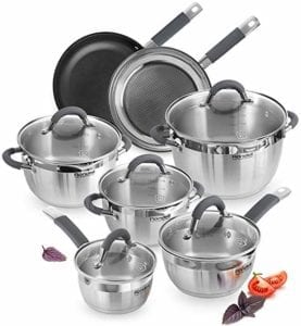 Rondell Flamme Stainless Steel Cookware Set Induction