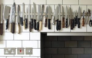 set of knives