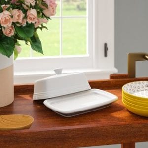 Traditional two-piece butter dish
