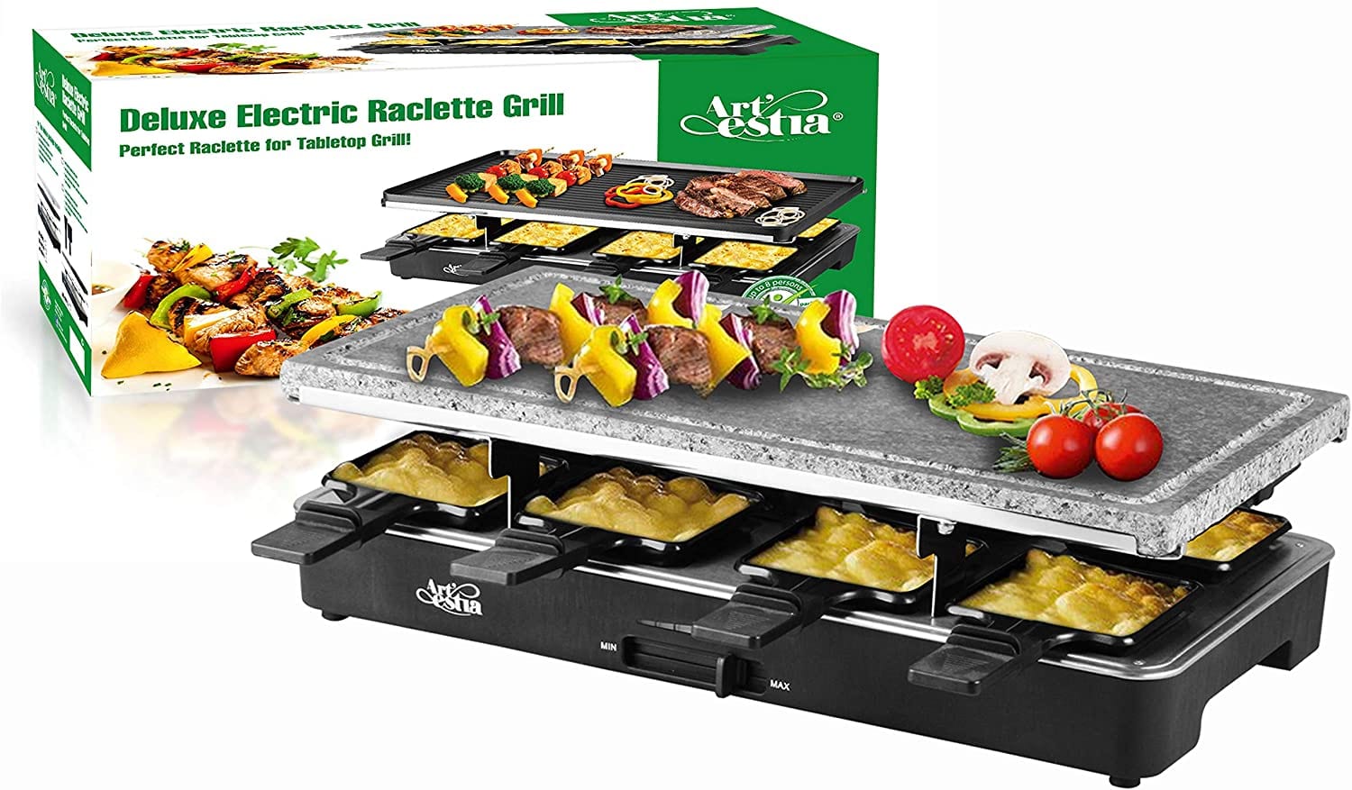 artestia lecrtic raclette grill tabletop bbq