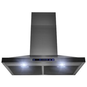 AKDY 30 in. Brushed Black Stainless Steel Wall Mount Kitchen Range Hood